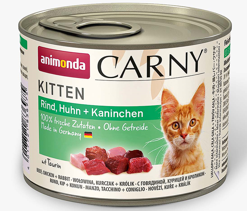 CARNY KITTEN RUND/KIP/KONIJN 200 GRAM